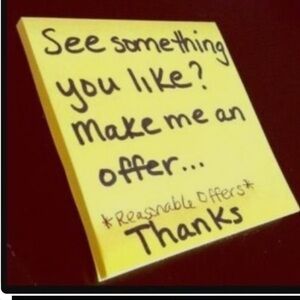 All reasonable offers are welcomed and considered.